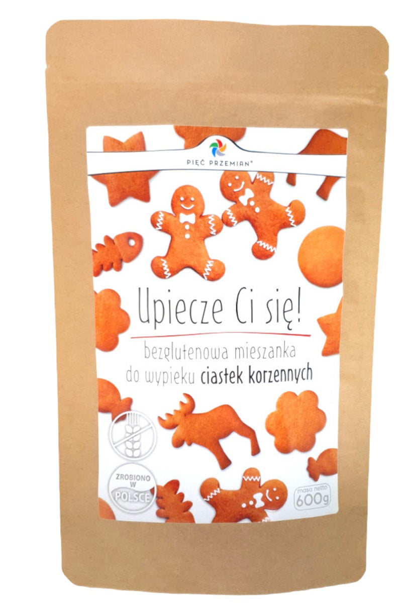 MIESZANKA DO WYPIEKU CIASTEK KORZENNYCH BEZGLUTENOWA 600 G - PIĘĆ PRZEMIAN