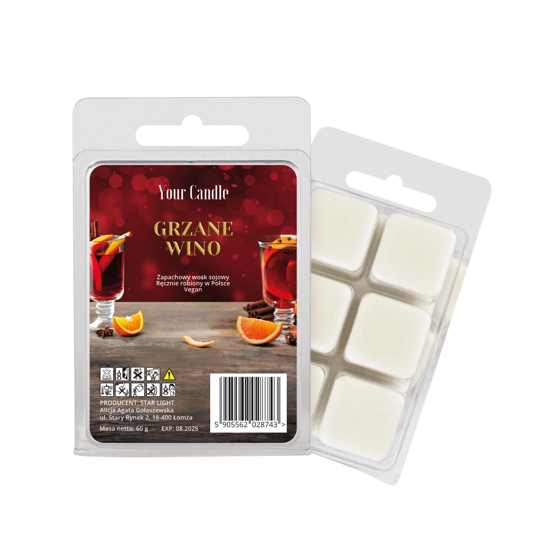WOSK ZAPACHOWY SOJOWY GRZANE WINO (6 X 10 G) 60 G - YOUR CANDLE