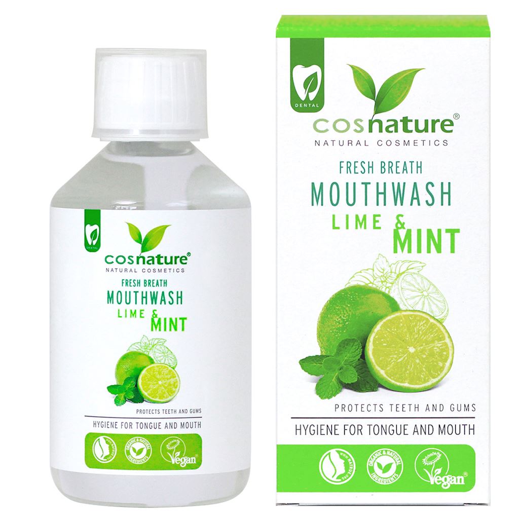 PŁYN DO PŁUKANIA JAMY USTNEJ LIMONKA I MIĘTA ECO 300 ML - COSNATURE
