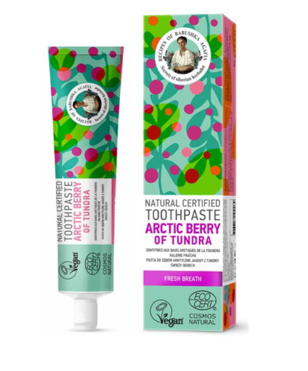 TOOTHPASTE ARCTIC BERRY OF TUNDRA FRESH BREATH ECO 85 g - RECEPTURY BABCI AGAFI - AGAFI Pasta do zębów