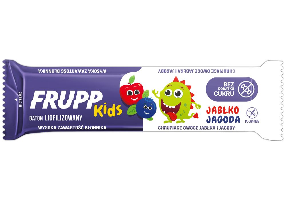 BATON FRUPP DLA DZIECI LIOFILIZOWANY JABŁKO - JAGODA 9 G - CELIKO