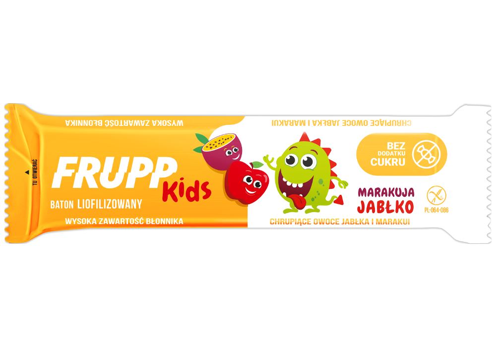 BATON FRUPP DLA DZIECI LIOFILIZOWANY JABŁKO - MARKUJA 9 G - CELIKO