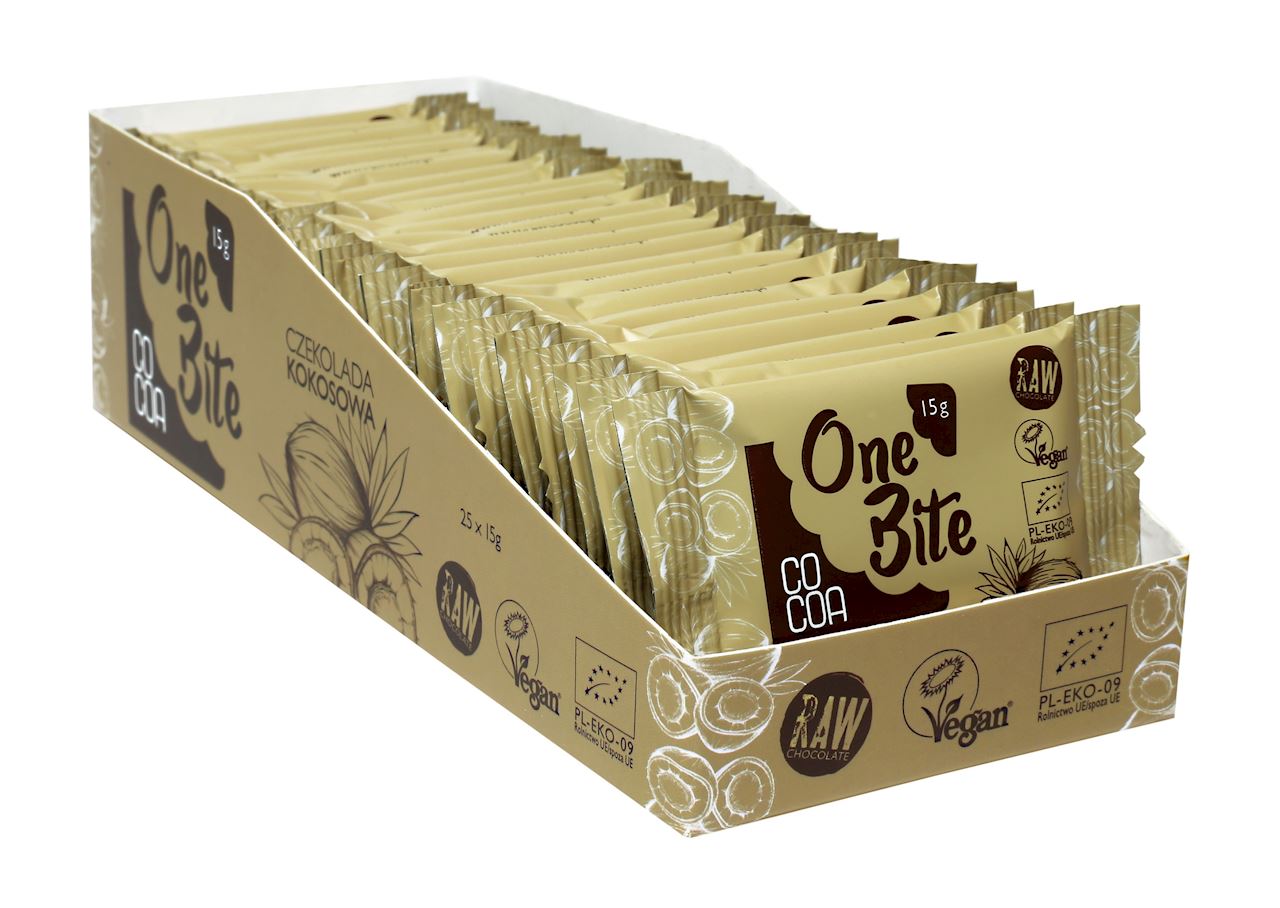 ONE BITE CZEKOLADA KOKOSOWA BIO 15 G - COCOA