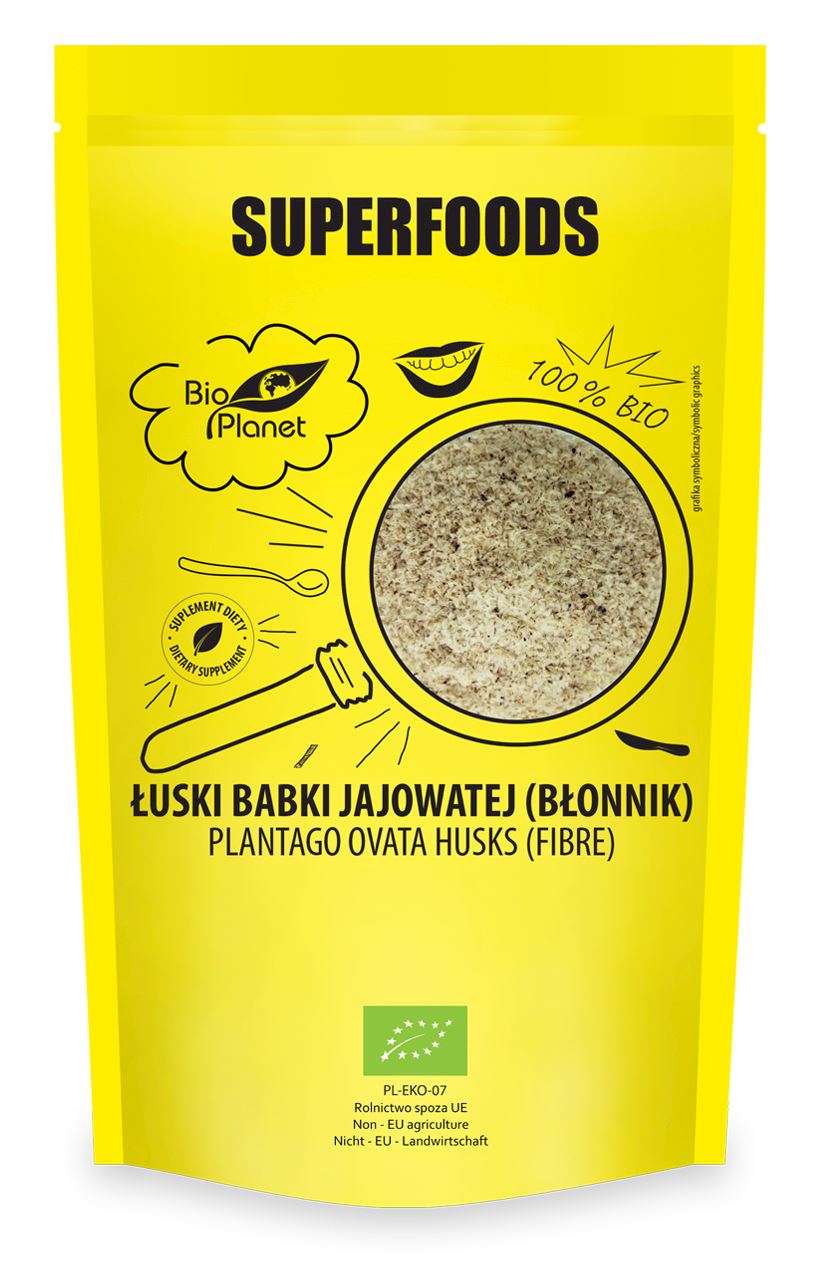 ŁUSKI BABKI JAJOWATEJ (BŁONNIK) BIO 100 G - BIO PLANET