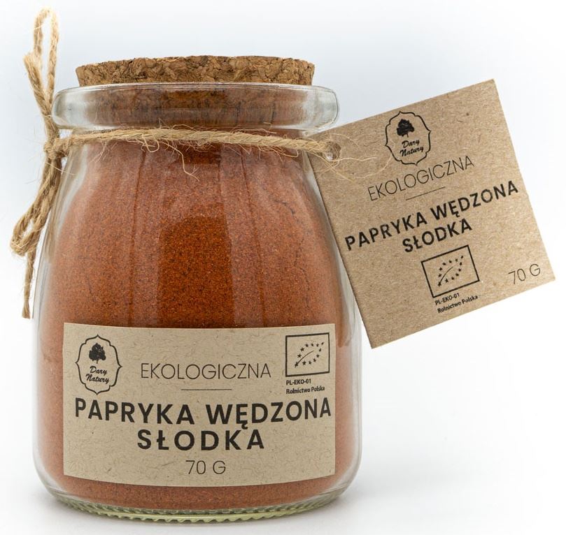 PAPRYKA WĘDZONA SŁODKA BIO 70 G (SŁOIK) - DARY NATURY