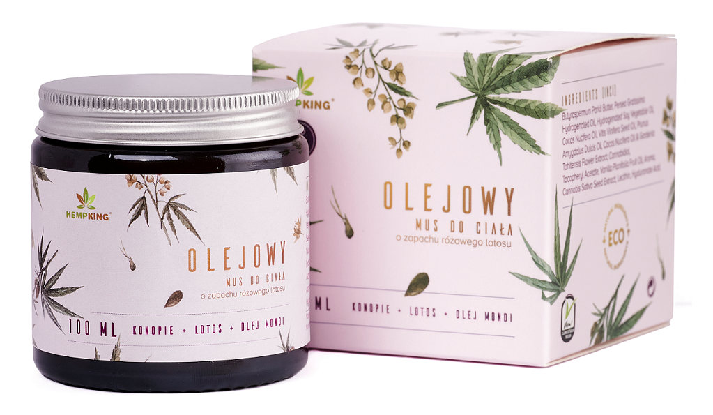 MUS OLEJOWY DO CIAŁA O ZAPACHU RÓŻOWEGO LOTOSU 100 ML - HEMPKING