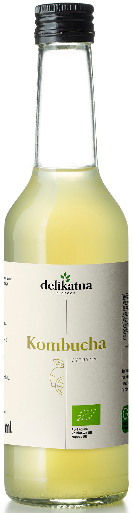 KOMBUCHA CYTRYNOWA BIO 270 ML - DELIKATNA BY ZAKWASOWNIA