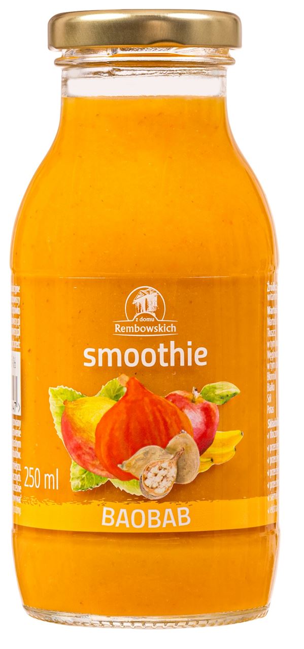 SMOOTHIE JABŁKO - MANGO - BANAN - DYNIA - BAOBAB 250 ML - REMBOWSCY