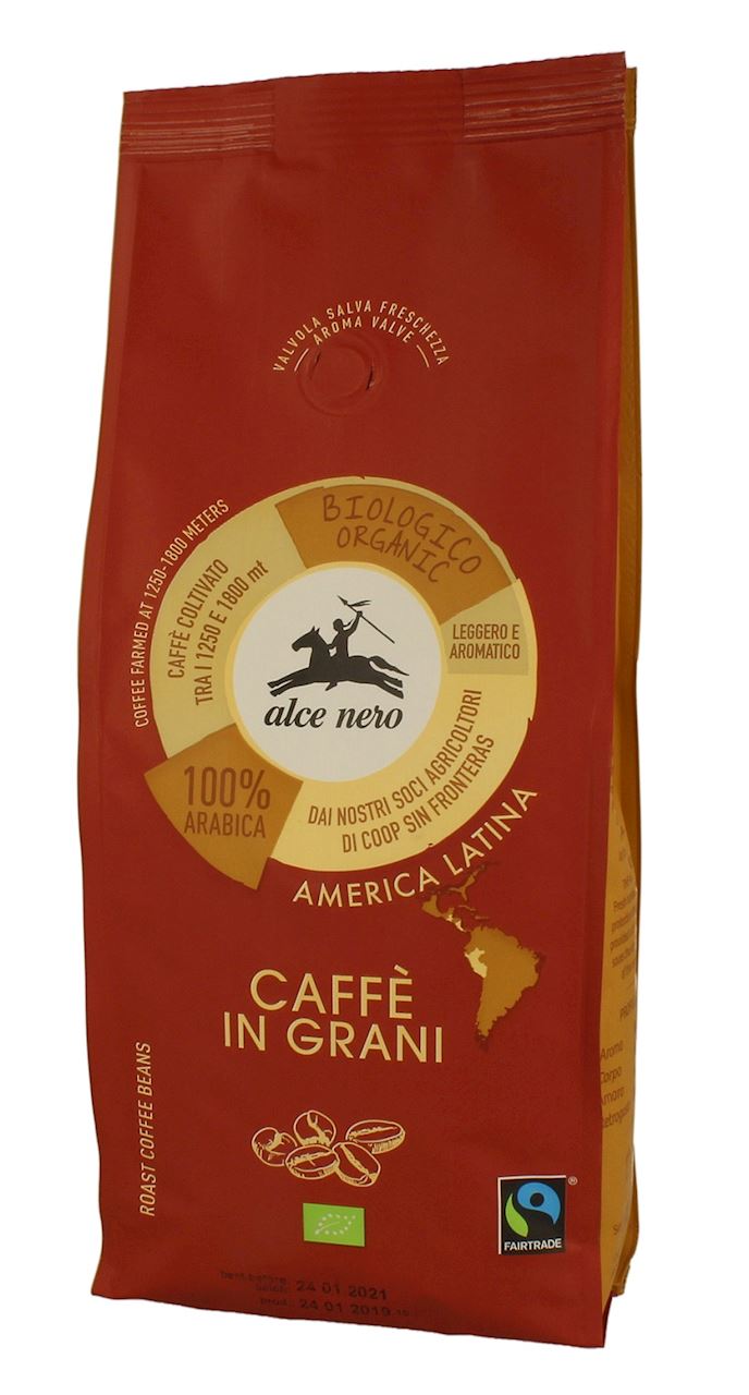 KAWA ZIARNISTA ARABICA 100 % FAIR TRADE BIO 500 G - ALCE NERO