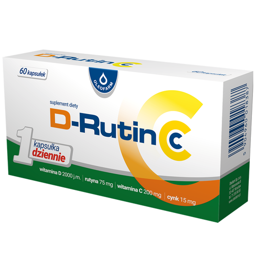 D-Rutin CC, rutyna witamina C, 60 kapsułek