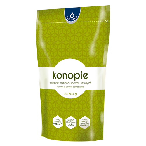 Konopie - Mielone nasiona konopi siewnych, 200g