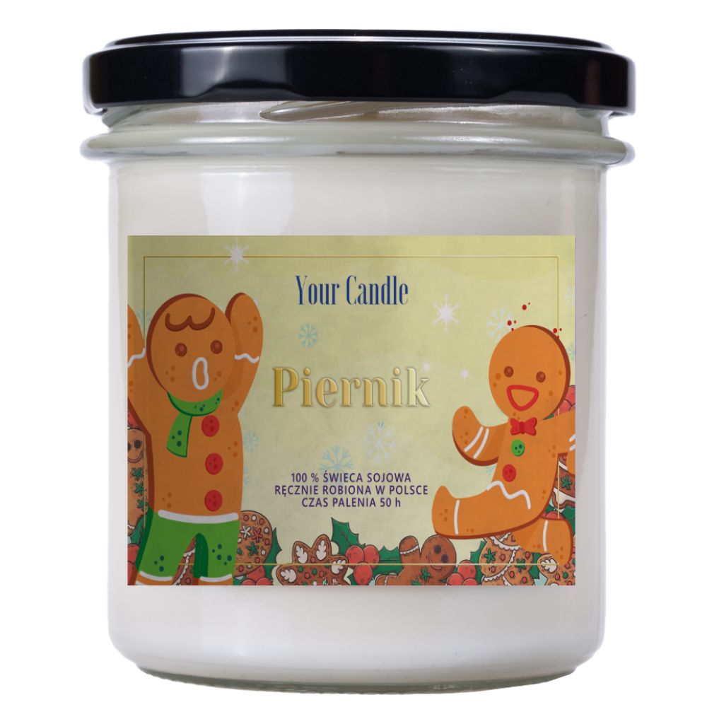 ŚWIECA SOJOWA ZAPACHOWA PIERNIK 300 ML - YOUR CANDLE