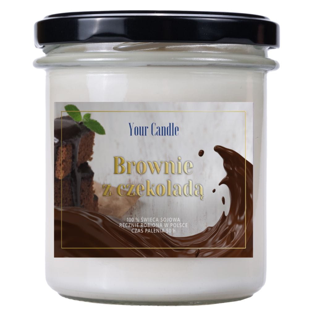 ŚWIECA SOJOWA ZAPACHOWA BROWNIE Z CZEKOLADĄ 300 ML - YOUR CANDLE