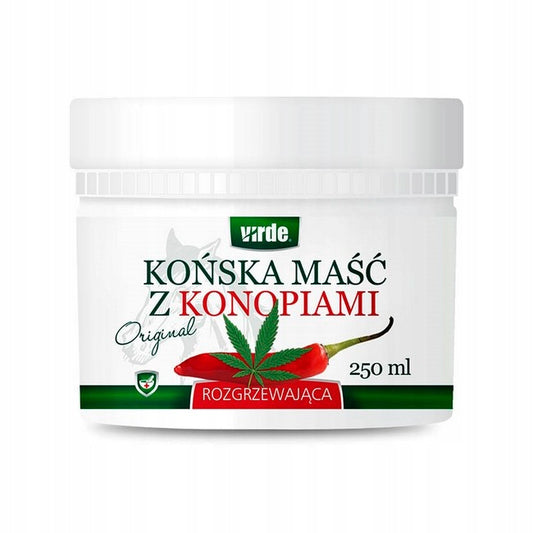 Końska maść rozgrzewająca z konopiami Virde 250ml