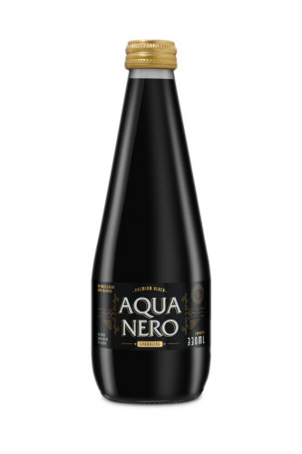 CZARNA WODA GAZOWANA 330 ML (SZKŁO) - AQUA EAST (AQUA NERO)