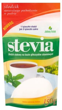 STEVIA PUDER 150 G (DOYPACK) - ZIELONY LISTEK