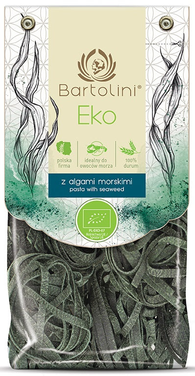 MAKARON (SEMOLINOWY Z ALGAMI MORSKIMI) GNIAZDA TAGLIATELLE BIO 250 G - BARTOLINI