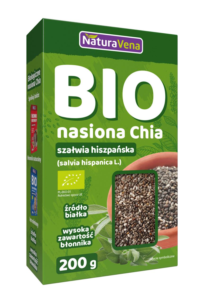 CHIA - NASIONA SZAŁWII HISZPAŃSKIEJ BIO 200 G - NATURAVENA