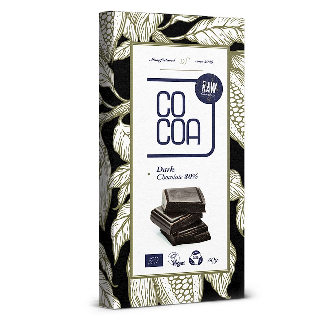 CZEKOLADA CIEMNA 80 % BIO 50 G - COCOA