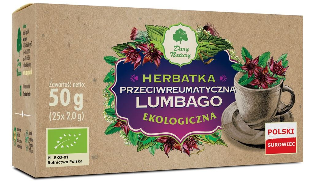 HERBATKA LUMBAGO PRZECIWREUMATYCZNA BIO (25 x 2 g) 50 g - DARY NATURY