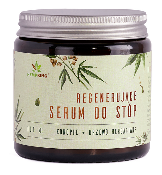 SERUM REGENERUJĄCE DO STÓP Z CBD O ZAPACHU DRZEWA HERBACIANEGO 100 ML - HEMPKING