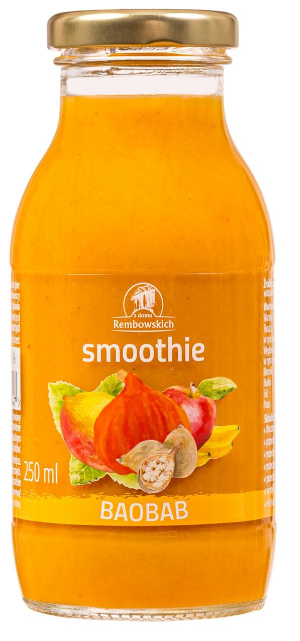 SMOOTHIE JABŁKO - MANGO - BANAN - DYNIA - BAOBAB 250 ML - REMBOWSCY