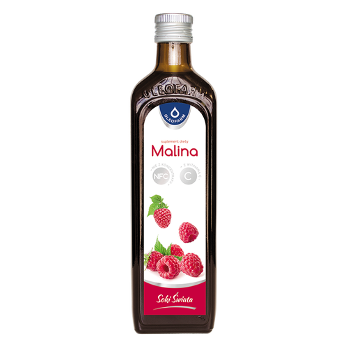 Malina, sok z malin z witaminą C 490 ml
